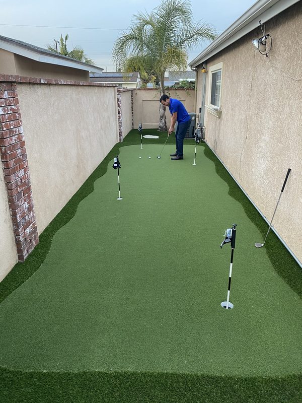 Putting green after turf